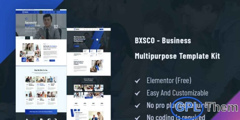 BXSCO – Business Multipurpose Elementor Template Kit BXSCO is a versatile and modern Elementor Template Kit designed for multipurpose business websites. Perfect for startups, agencies, consultants, and corporate businesses, this kit provides a professional and fully responsive design that adapts seamlessly to all devices.