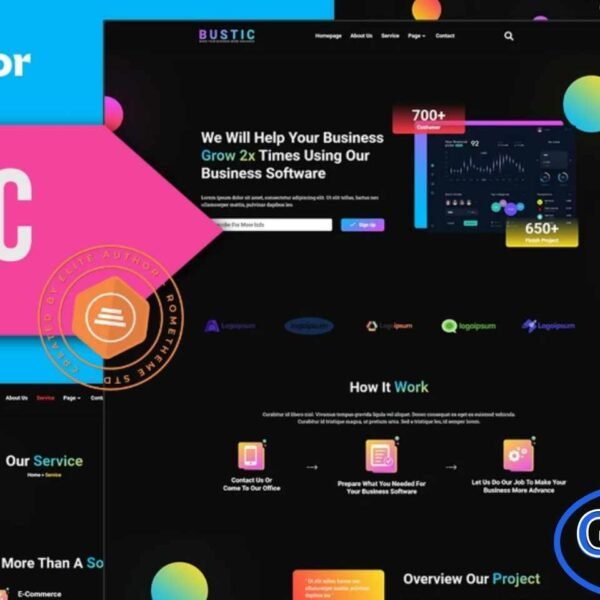 Bustic – Tech & Software Company Elementor Template Kit Bustic is a modern and fully responsive Elementor Template Kit designed for tech companies, software firms, startups, and digital agencies. Ideal for showcasing apps, SaaS products, IT services, and technology solutions, Bustic offers a clean and professional design that enhances your online presence.