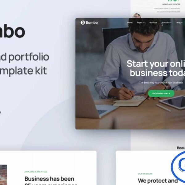 Bumbo – Business & Startup Portfolio Elementor Template Kit Bumbo is a modern and fully responsive Elementor Template Kit designed for business, startup, portfolio, and blog websites. With its clean and professional layout, you can quickly create a visually appealing website that highlights your services, projects, and achievements.