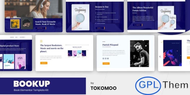 Bookup – Book Store Elementor Template Kit Bookup is a modern and stylish Elementor Template Kit designed for Book Publishers, Authors, Book Stores, Magazines, and Publishing Companies. It offers a clean, professional design paired with a fully responsive and retina-ready layout, ensuring your website looks stunning on every device.