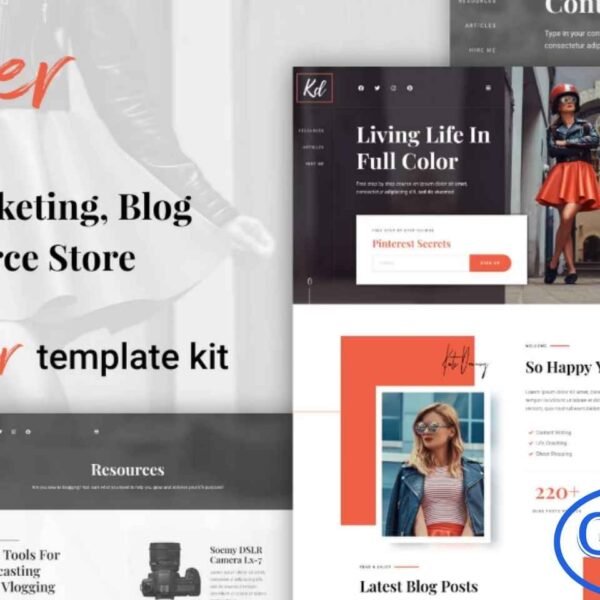BlogHer – Influencer Marketing Elementor Template Kit BlogHer is a stylish and modern Elementor Template Kit crafted specifically for female content creators, influencers, bloggers, and online entrepreneurs. Designed to help you launch your blog business effortlessly, it includes ready-made layouts for email capture, eCommerce pages, and professionally designed blog sections.
