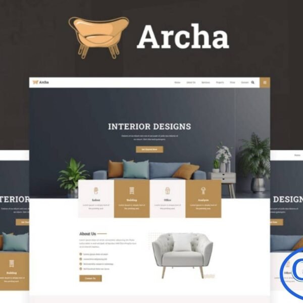 Archa – Interior Design & Architecture Elementor Template Kit Archa is a beautifully crafted Elementor Template Kit designed specifically for interior designers, architecture firms, and furniture businesses. Featuring a modern and unique layout, this kit helps you build a professional website that highlights your projects, services, and creative vision.