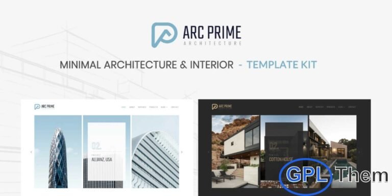 Arc Prime – Architecture Elementor Template Kit Arc Prime is a sleek and modern Elementor Template Kit designed for architecture companies, interior design studios, construction firms, and furniture businesses. With its minimal and clean layout, this kit provides a refined and professional look that helps you present your projects, services, and brand identity with clarity and style.