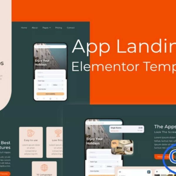 Appiah – App Landing Page Elementor Template Kit Appiah is a sleek and modern Elementor Template Kit designed to help you promote your mobile app with a professional and visually appealing landing page. Perfect for app developers, tech startups, and digital product creators, this template kit offers an intuitive layout that highlights your app’s features, benefits, and user experience.