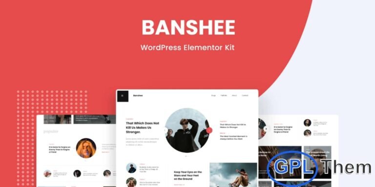 Banshee – News & Magazine Elementor Template Kit (SEO-Friendly Rewrite) Banshee is a modern Elementor Template Kit designed for news websites, online magazines, and bloggers. With its clean, balanced, and professional layout, it is ideal for showcasing articles, stories, and media content in an engaging way.