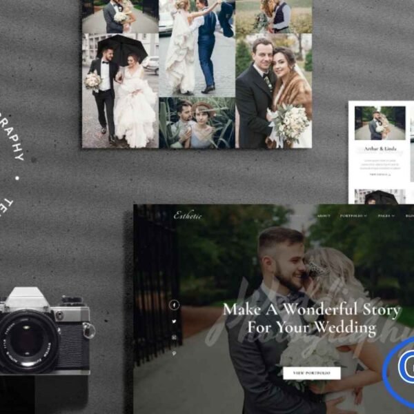 Esthetic – Wedding Photography Elementor Template Kit Esthetic is a beautifully crafted Wedding Photography Elementor Template Kit designed to help you create an elegant and visually captivating portfolio website. Perfect for wedding photographers, studios, and creative professionals, this kit includes ready-to-use pages featuring portfolio galleries, pricing tables, services, blog layouts, and a contact form.