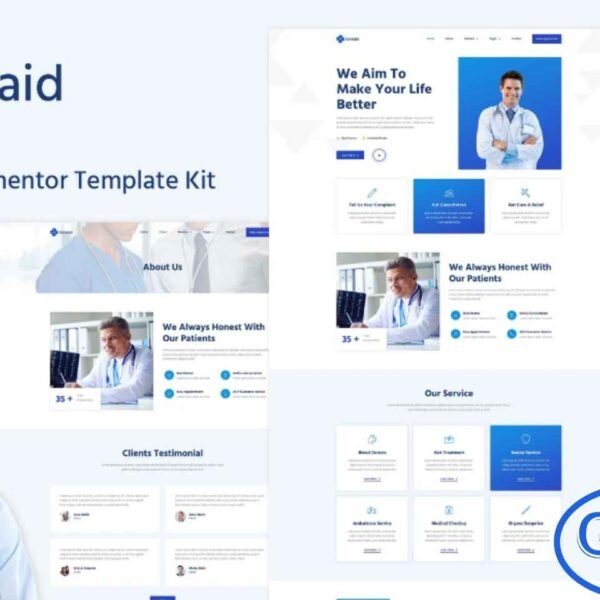 Bandaid – Health & Medical Elementor Template Kit (SEO-Friendly Rewrite) Bandaid is a modern Elementor Template Kit designed for healthcare and medical websites. Perfect for hospitals, clinics, doctors, medical centers, and health-related businesses, this kit features a clean and professional design.