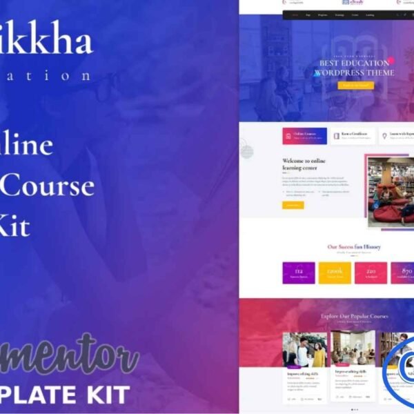 eShikkha – eLearning Elementor Template Kit eShikkha is a modern Elementor Template Kit designed for creating professional eLearning and online education websites. Perfect for schools, online courses, coaching centers, and training institutes, this kit offers a fully responsive and SEO-friendly design. Built for Elementor and optimized for the free Hello Elementor theme, it allows you to easily customize layouts with drag-and-drop functionality—no coding required.