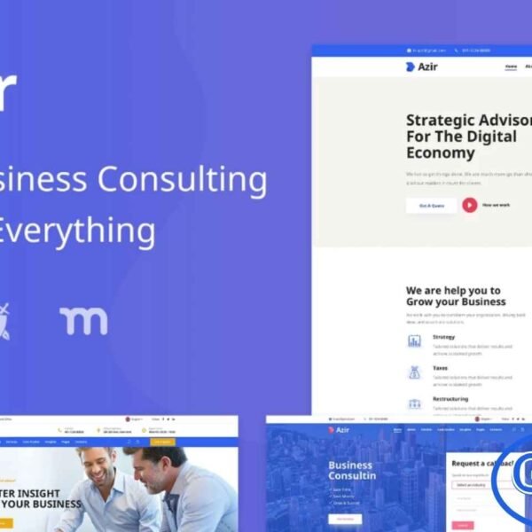 Azir – Finance Consulting Elementor Template Kit Azir is a modern and professional Elementor Template Kit designed for finance consulting firms, business agencies, and corporate websites. Featuring a clean, elegant, and creative design, it provides a visually appealing and user-friendly layout that enhances credibility and engagement.