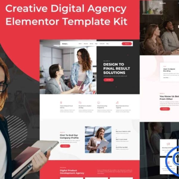 Enton – Creative Agency Elementor Template Kit Enton is a modern and versatile Elementor Template Kit designed for creative agencies, freelancers, and digital studios. Perfect for quickly building professional websites, this kit includes pre-designed pages and sections for showcasing services, portfolios, team members, and client testimonials.