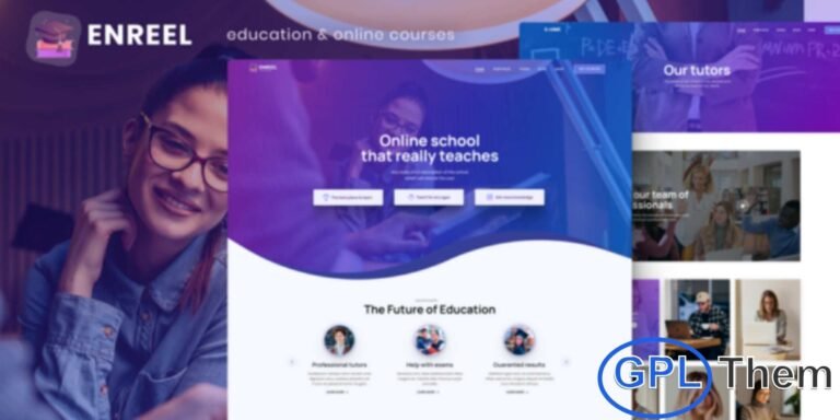Enreel – Education & Online Courses Elementor Template Kit Enreel is a modern and versatile Elementor Template Kit designed for creating professional education and online course websites. Perfect for schools, online learning platforms, and training centers, this kit provides all the essential layouts to showcase courses, instructors, events, and more.