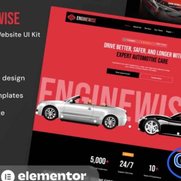 EngineWise – Automotive Service Elementor Template Kit EngineWise is a professional Elementor Template Kit tailored for car repair shops, auto service centers, and vehicle maintenance businesses. It features pre-designed sections for showcasing services, team members, pricing plans, and client testimonials.