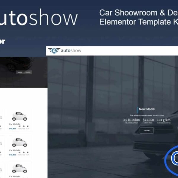 AutoShow – Car Showroom & Dealer Elementor Template Kit AutoShow is a professional Elementor Template Kit designed for car dealerships, automotive showrooms, and vehicle sellers. Featuring a clean, modern, and visually appealing design, it allows your dealership to establish a strong online presence quickly and efficiently.