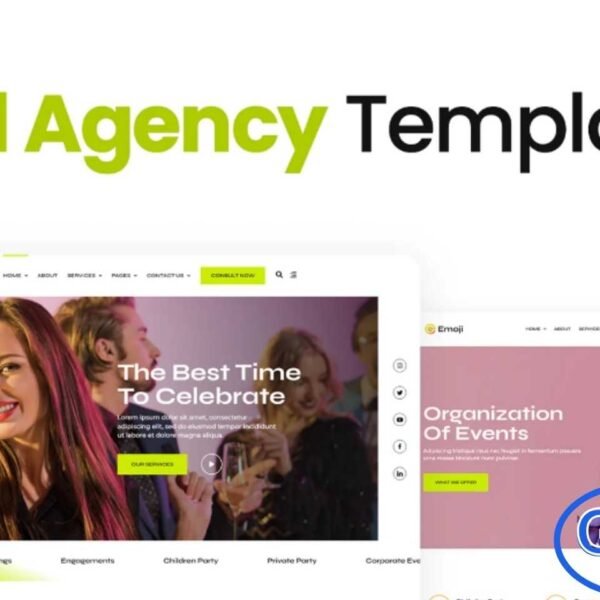 Emoji – Event Agency Elementor Template Kit Emoji is a creative and modern Elementor Template Kit designed for event planning and holiday organizing businesses. Perfect for wedding planners, birthday parties, anniversaries, engagements, and other special occasions, this template offers a unique and visually appealing design.