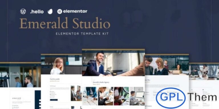 Emerald Studio – Digital Agency Elementor Template Kit Emerald Studio is a sleek and minimalist Elementor Template Kit designed for digital agencies, creative studios, and business professionals. With a clean and modern design, this kit helps showcase your services, portfolio, and team effectively.