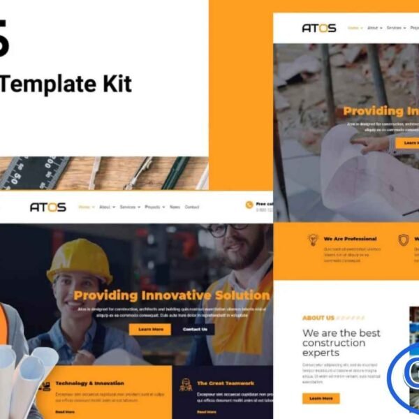Atos – Construction Elementor Template Kit Atos is a professional Elementor Template Kit designed for construction companies, builders, and contractors looking to establish a strong online presence. Featuring a modern, clean, and visually appealing design, these templates are fully responsive and tested across all major devices. Compatible with the Elementor page builder, Atos allows you to easily customize layouts, colors, fonts, and content without any coding.