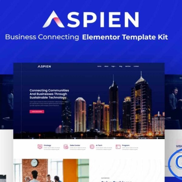 Aspien – Business Connecting Elementor Template Kit Aspien is a professional Elementor Template Kit designed for business networking, corporate services, and professional connections. With a modern and clean layout, it allows companies and clients to showcase services, connect, and collaborate effectively.