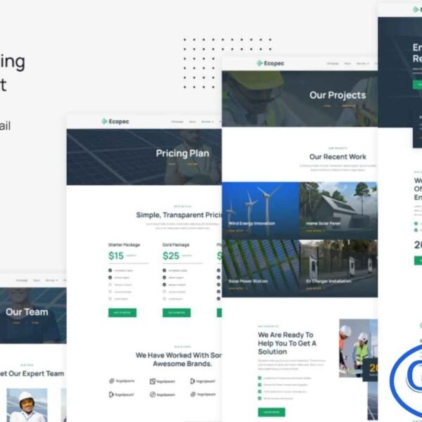 Ecopec – Solar & Renewable Energy Elementor Template Kit Ecopec is a modern and professional Elementor Template Kit designed for solar energy, renewable energy, and clean energy businesses. This kit is perfect for companies offering solar panel installation, green energy solutions, eco-friendly power systems, and related services.