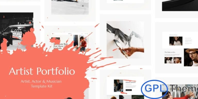 Artisio – Artist, Actor & Musician Elementor Template Kit Artisio is a versatile Elementor Template Kit designed for artists, actors, musicians, designers, photographers, developers, and creative professionals. Featuring a modern and stylish layout, this kit provides beautifully crafted templates perfect for showcasing portfolios, projects, achievements, and professional careers.