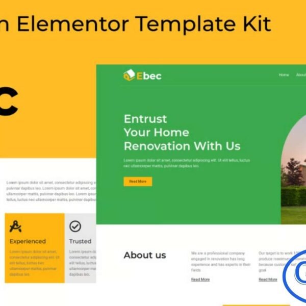 Ebec – Renovation Elementor Template Kit Ebec is a modern Elementor Template Kit designed for renovation services, home improvement companies, and construction businesses. With its contemporary design and professional layout, Ebec helps showcase your services effectively and build trust with potential clients.