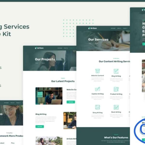 Artion – Content Copywriting Services Elementor Template Kit Artion is a modern and clean Elementor Template Kit crafted specifically for content writers, bloggers, authors, influencers, and professional copywriting service providers. With stylish layouts and a user-friendly structure, this kit helps you showcase your writing services, portfolios, and expertise effortlessly.