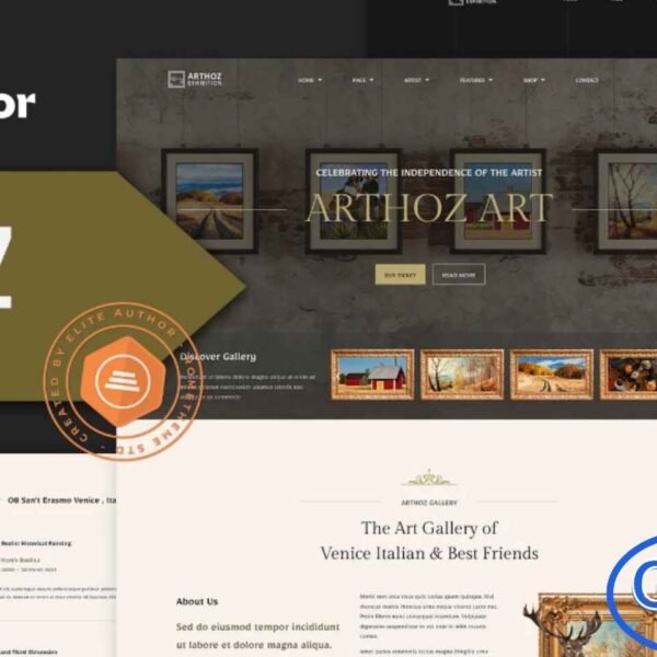 Arthoz – Art Exhibition Elementor Template Kit Arthoz is a stylish and modern Elementor Template Kit designed specifically for art exhibitions, galleries, creative showcases, and artist portfolios. Featuring an elegant and visually captivating layout, this kit helps you build a stunning online presence for art events, painting studios, creative agencies, and exhibition companies.