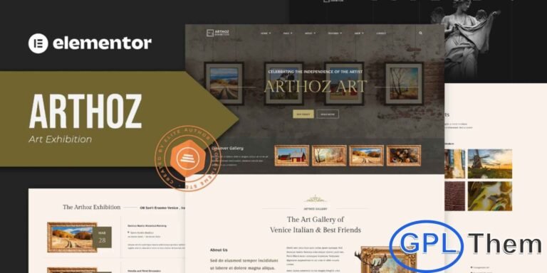 Arthoz – Art Exhibition Elementor Template Kit Arthoz is a stylish and modern Elementor Template Kit designed specifically for art exhibitions, galleries, creative showcases, and artist portfolios. Featuring an elegant and visually captivating layout, this kit helps you build a stunning online presence for art events, painting studios, creative agencies, and exhibition companies.