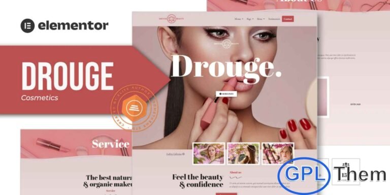 Drouge – Cosmetic Elementor Template Kit Drouge is a stylish and modern Elementor Template Kit designed for cosmetics, beauty salons, fashion brands, and personal beauty businesses. Perfect for showcasing products, services, and professional portfolios, Drouge provides a clean and elegant design that helps you engage visitors effectively.