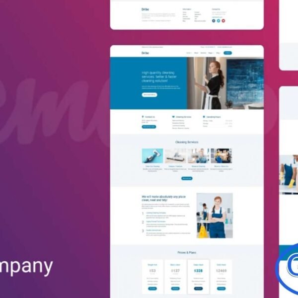 Dribo – Cleaning Company Elementor Template Kit Dribo is a modern and professional Elementor Template Kit designed specifically for cleaning companies and home care service businesses. Featuring a fresh, clean, and functional design, Dribo helps you showcase your services in a professional and engaging way.