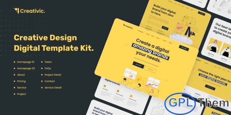 Dreative – Digital Agency Elementor Template Kit Dreative is a sleek and modern Elementor Template Kit designed for digital agencies, web and mobile development companies, SEO agencies, and other creative businesses. With a clean, professional design, Dreative offers a fully responsive and retina-ready layout that ensures your website looks great on all devices.