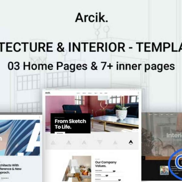 Arcik – Architecture & Interior Elementor Template Kit Arcik is a modern and fully-featured Architecture & Interior Elementor Template Kit designed for businesses in the architecture, real estate, furniture, and interior design industries. With its clean, elegant, and professional layout, this kit helps you create a stunning online presence without any coding.
