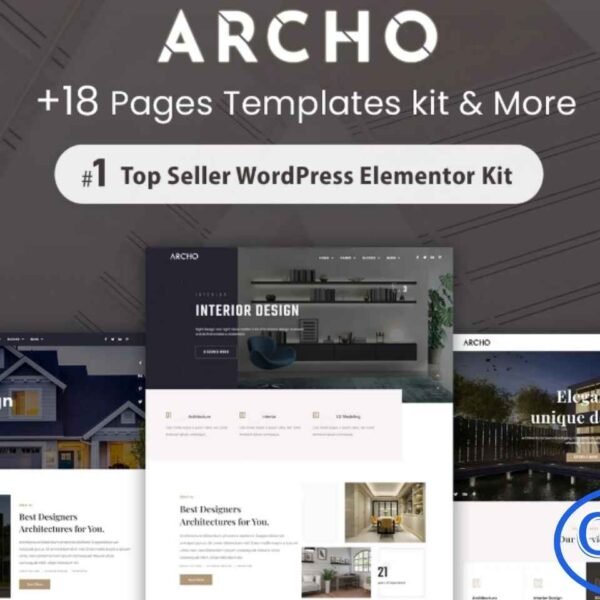 Archo – Architecture & Interior Elementor Template Kit Archo is a stylish and elegant Elementor Template Kit designed for architecture firms, interior design studios, and creative agencies aiming to build a strong online presence. Built with a clean and modern aesthetic, this kit offers fully responsive layouts powered by Bootstrap, ensuring a seamless experience across all devices.