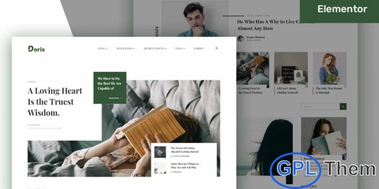 Doris – Blog & Magazine Elementor Template Kit Doris is a beautifully crafted Blog and Magazine Template Kit designed to meet the needs of modern bloggers, writers, and online publishers. Its clean, balanced, and visually appealing layout makes it an ideal choice for anyone looking to create a stylish and professional blog. With a wide selection of editable templates, Doris allows you to customize every section effortlessly using Elementor—no coding required.