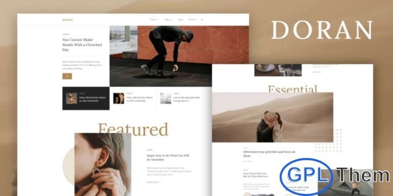 Doran – Blog & Magazine Elementor Template Kit Doran is a modern Blog and Magazine Elementor Template Kit designed for bloggers, writers, and content creators who want a clean, elegant, and professional website. Its well-balanced layout ensures a smooth reading experience, making it an excellent choice for lifestyle blogs, personal journals, niche magazines, and editorial sites.