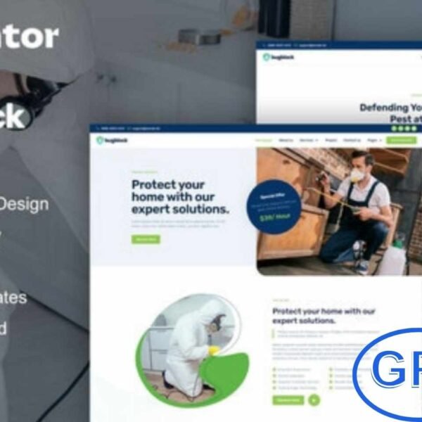 BugBlock – Pest Control Service Elementor Template Kit BugBlock is a professional Elementor Template Kit designed specifically for pest control and extermination service websites. Ideal for mosquito control, rodent removal, termite treatment, and bed bug control services, this kit helps you build a clean, modern, and fully responsive website with ease.