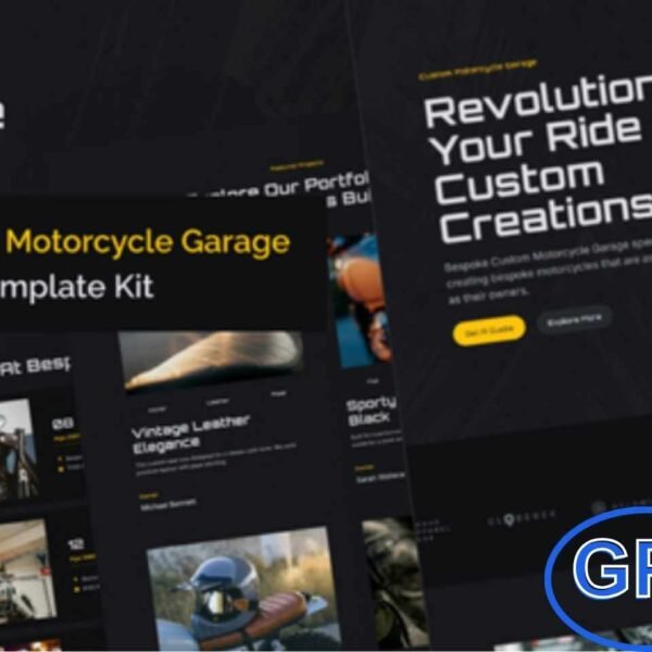 Bespoke – Custom Motorcycle Garage Elementor Pro Template Kit Bespoke is a premium Elementor Pro Template Kit designed for custom motorcycle garages, bike builders, and mechanics who want to showcase their craftsmanship in style. Built to leverage the power of WordPress and Elementor, this kit offers a smooth drag-and-drop experience, letting you create a stunning, fully functional website without any coding.