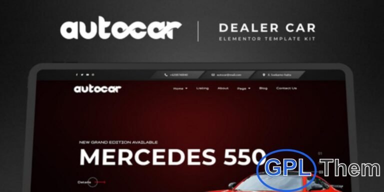 Autocar – Car Dealer Elementor Pro Template Kit Autocar is a modern and responsive Elementor Pro Template Kit designed for car dealerships, automotive businesses, and vehicle marketplaces. Perfect for showcasing new and used cars, dealership services, and promotions, this kit offers a clean, professional, and fully customizable design.