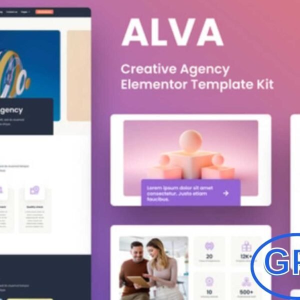 Alva – Creative Agency Elementor Template Kit Alva is a modern and stylish Elementor Template Kit designed specifically for creative agencies, design studios, and digital professionals. It includes 3 unique homepage layouts and 8+ inner pages crafted to help you showcase your portfolio, services, and team with a polished and engaging design.