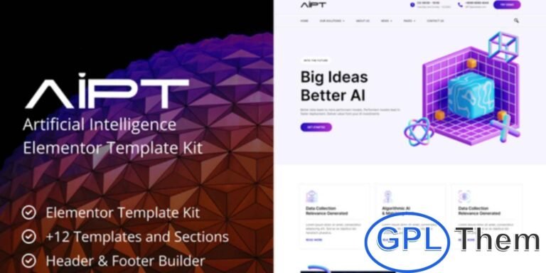 AiPT – Artificial Intelligence Company Elementor Template Kit AiPT is a premium Elementor Template Kit designed exclusively for Artificial Intelligence companies, tech startups, and innovation-driven businesses. Featuring futuristic design elements, sleek visuals, and advanced layouts, AiPT helps you build a professional website that reflects the intelligence and sophistication of your brand.