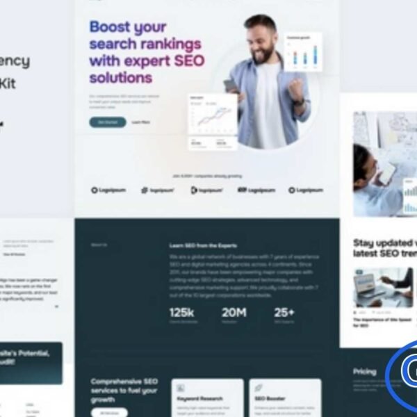 Algo – SEO & Marketing Agency Elementor Template Kit Algo is a modern Elementor Template Kit crafted for SEO agencies, digital marketing companies, and online advertising professionals. Designed with a clean, responsive, and professional layout, this kit helps you build a powerful online presence with ease.