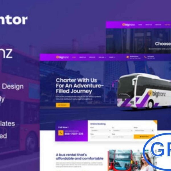 BigTranz – Bus Charter Service & Rental Elementor Template Kit BigTranz is a modern Elementor Template Kit designed specifically for bus charter, rental, and transportation service websites. Featuring 12 pre-built templates with a clean, stylish, and fully responsive design, BigTranz makes it easy to build a professional online presence for your transport business.