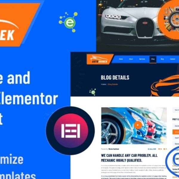 Aatogrinek – Auto Service & Car Repair Elementor Template Kit Aatogrinek is a professional and modern Elementor Template Kit designed specifically for auto service providers and car repair businesses. Whether you run a mechanic workshop, garage, car wash, auto painting service, or vehicle maintenance center, this kit helps you build a polished online presence with ease.