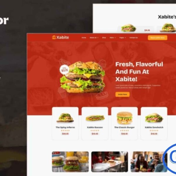 Xabite – Burger & Fast Food Elementor Template Kit Xabite is a dynamic and modern Elementor Template Kit designed specifically for burger shops, fast food restaurants, food delivery services, and dining franchises. Its bold and appetizing layout allows you to showcase menus, combo offers, delivery options, and customer favorites with ease. Fully responsive and visually engaging, Xabite ensures your website looks delicious on every device.