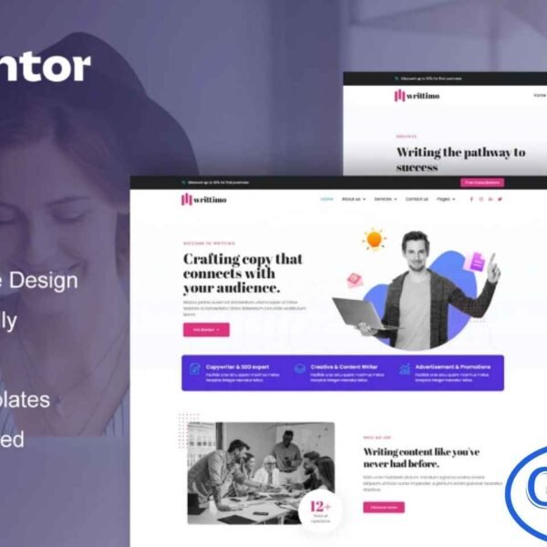Writtimo – Content Writing Service Agency Elementor Template Kit Writtimo is a professionally crafted Elementor Template Kit designed specifically for content writing agencies, copywriters, editorial services, and digital marketing writers. With 12+ beautifully designed templates, this kit helps you build a polished and persuasive website that highlights your writing services, portfolio, expertise, and client testimonials.