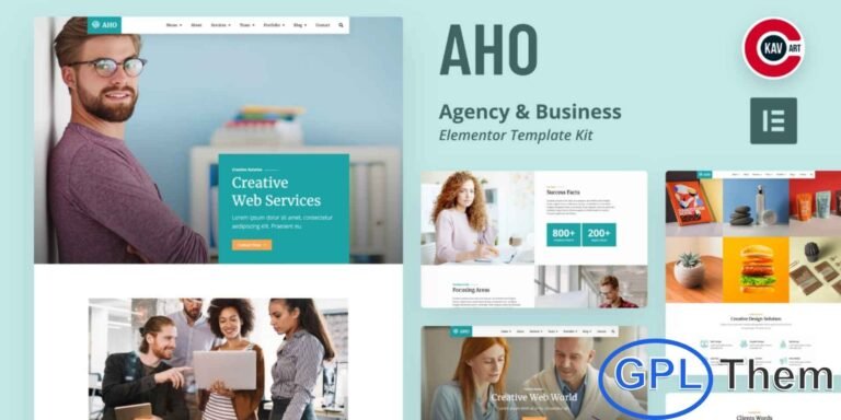 Aho – Agency & Business Elementor Template Kit Aho is a modern and creative Agency & Business Elementor Template Kit designed to help you build a professional online presence with ease. Perfect for design agencies, creative studios, freelancers, and business portfolios, this kit offers a clean and contemporary layout that highlights your services and showcases your work beautifully.