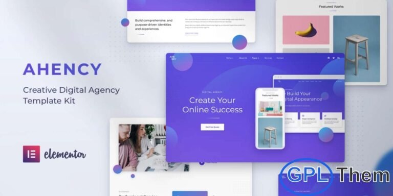 AHENCY – Creative Digital Agency Elementor Template Kit AHENCY is a premium Elementor Template Kit designed to help you build a professional and visually striking website for creative digital agencies, design studios, freelancers, photographers, and other creative professionals. With its modern aesthetics and clean layout, this kit makes it easy to highlight your portfolio, services, and brand identity in a compelling way.