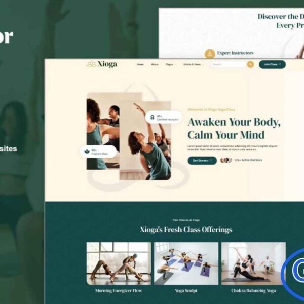 Xioga – Yoga Wellness Elementor Template Kit Xioga is a beautifully crafted Elementor Template Kit designed specifically for yoga, wellness, meditation, and holistic lifestyle websites. With its calming and modern design, this kit helps you create a peaceful online presence for yoga studios, wellness centers, instructors, and mindful living communities.