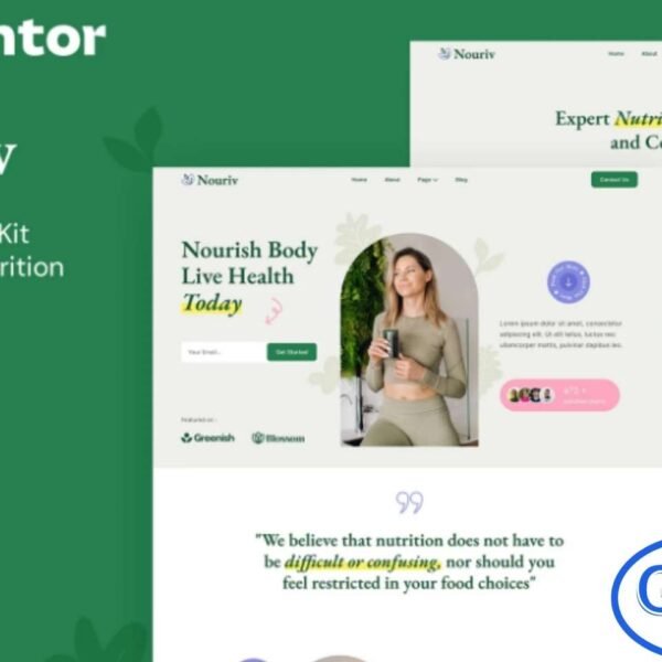 Nouriv – Nutrition Coach & Nutritionist Elementor Template Kit Nouriv is a modern and beautifully designed Elementor Template Kit crafted for Nutritionists, Nutrition Coaches, Dietitians, and Wellness & Nutrition Therapy professionals. Its clean and fresh layout helps you build a professional website that highlights your services, programs, and expertise with ease.