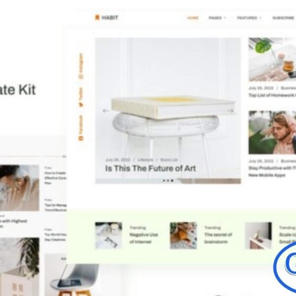 Habit – Modern Blog Elementor Template Kit Habit is a sleek and modern Elementor Template Kit designed for bloggers, writers, and content creators who want to build a stunning website effortlessly. With a clean layout and fully responsive design, it ensures your blog looks perfect on all devices. This kit lets you create and edit your pages visually in real time—no coding required.