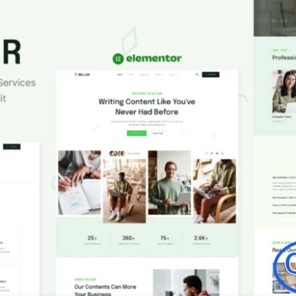 Willar – Content Copywriting Services Elementor Template Kit Willar is a modern and clean Elementor Template Kit designed specifically for content writing, copywriting, SEO content creation, and social media management services. With its sleek and professional layout, this kit helps you build a compelling online presence that attracts clients and showcases your expertise.